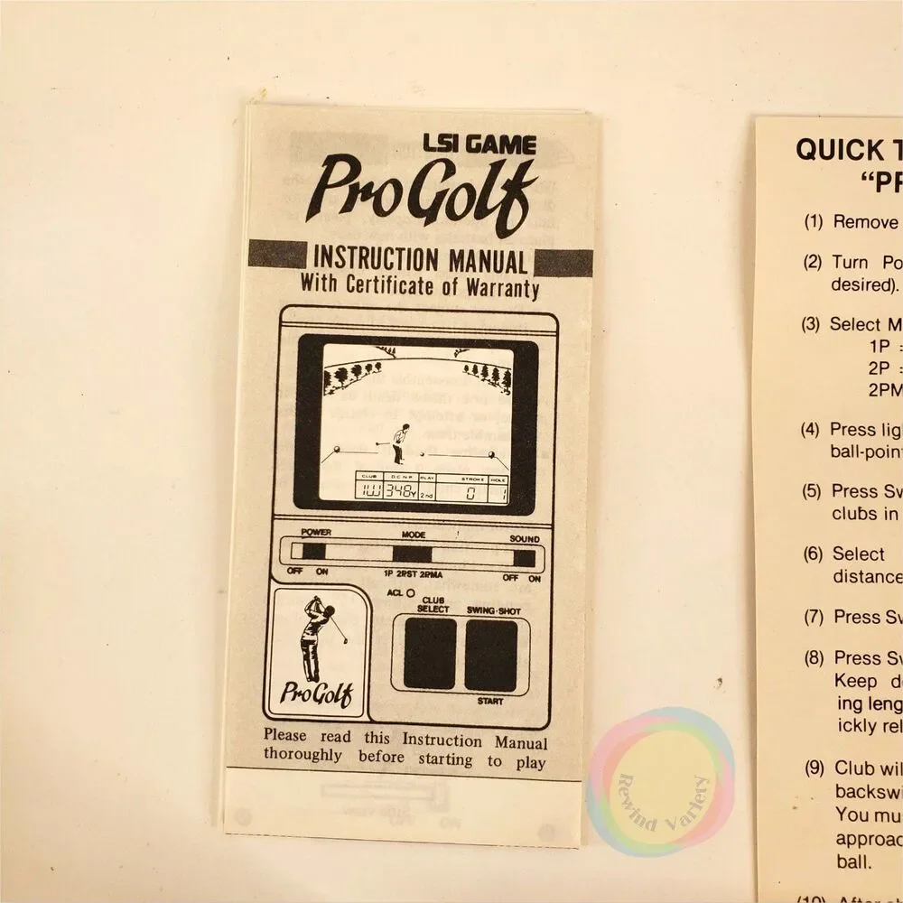 Bandai Vintage 1984 Pro Golf LSI Game Boxed